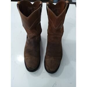 Justin's men's size 8 conductor boots. 10-in Steel toe made in USA. Used